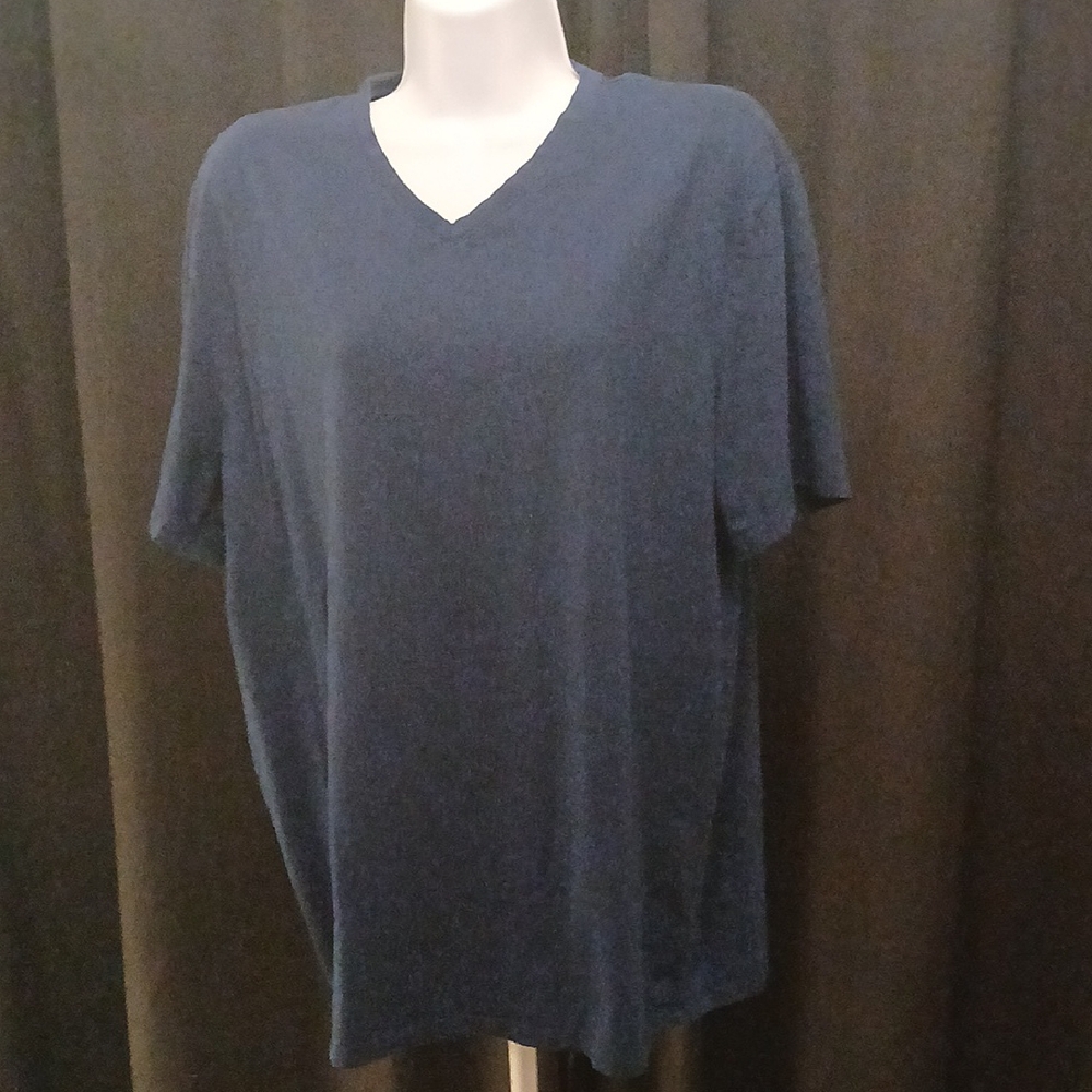 Apt. 9 Premier Flex V Neck Navy Tee